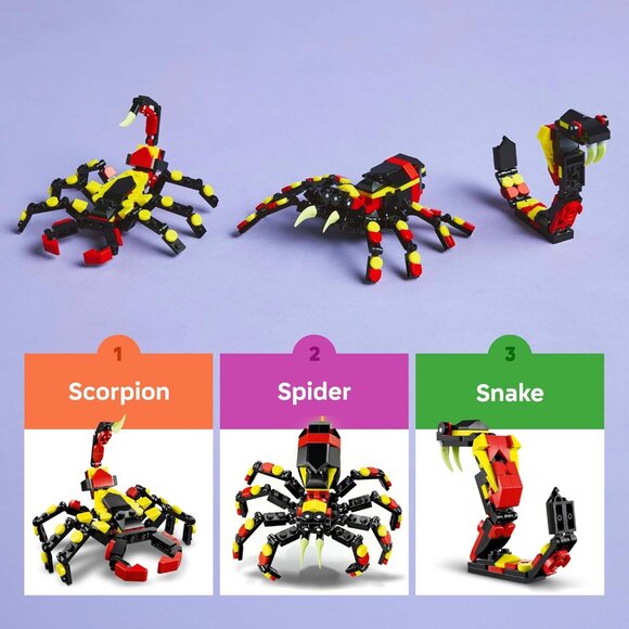 New LEGO Creator 3-in-1 31159 Spider Toy Spider Scorpion Snake Wild Animals Surp - Picture 12 of 16
